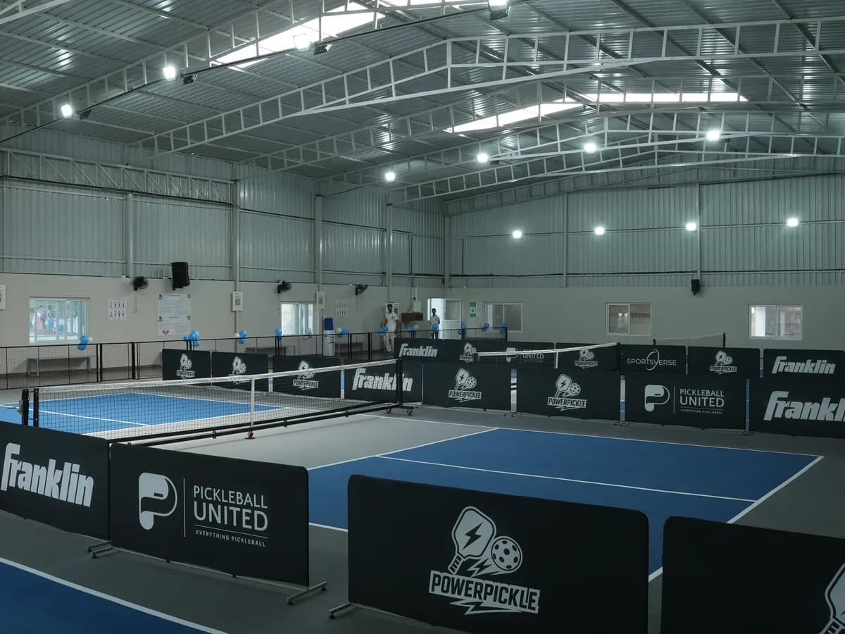 3 Indoor Pickleball Courts at PowerPickle pickleball club, Bangalore