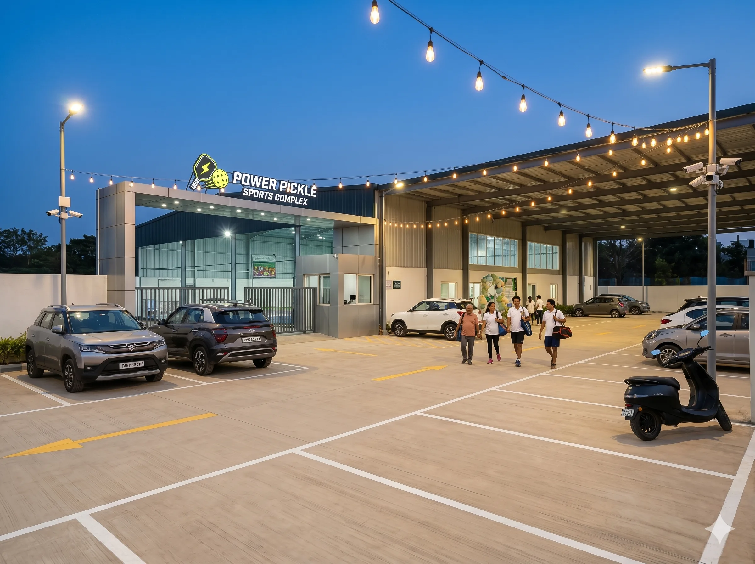 Ample Car Parking at PowerPickle pickleball club, Bangalore
